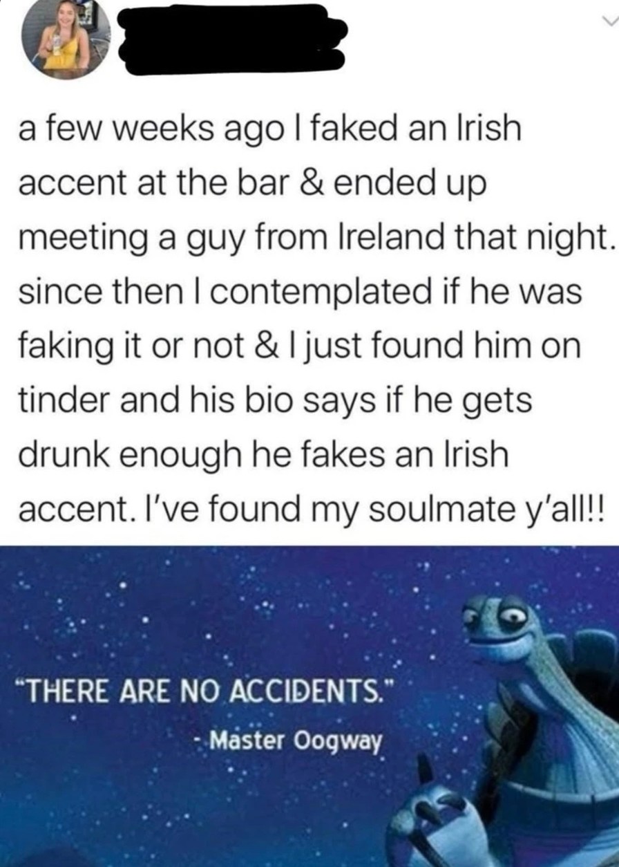 Fake Irish soulmates - meme