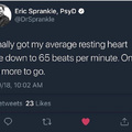 Only 65 beats per minute!