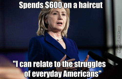 I don't spend on haircuts,  vote for me. - meme