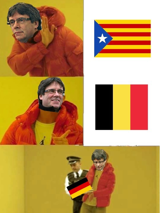 Resumen de lo que pasó ayer con Puigdemont - meme