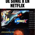 Esta chida la nueva portada de Sonic X en Netflix