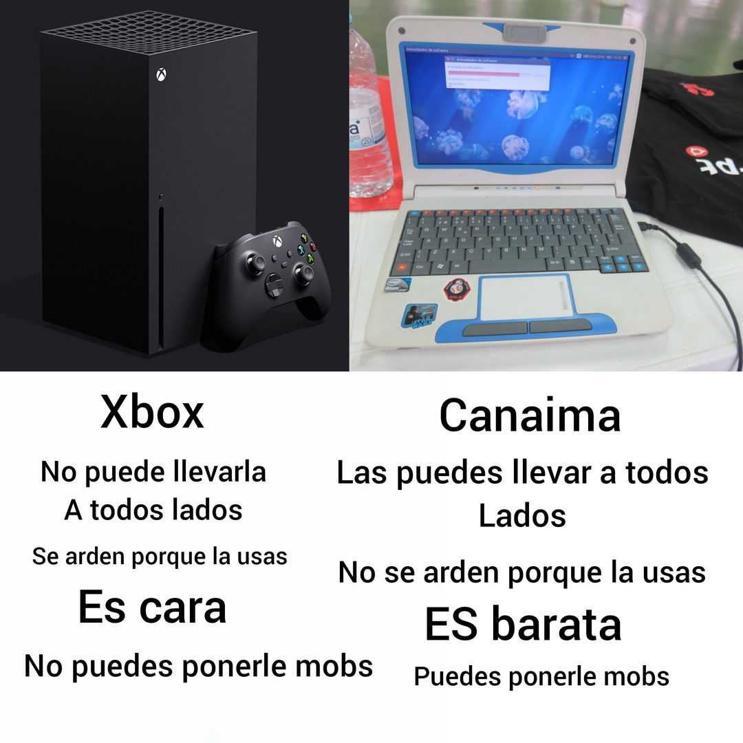 Xbox VS caniama - meme