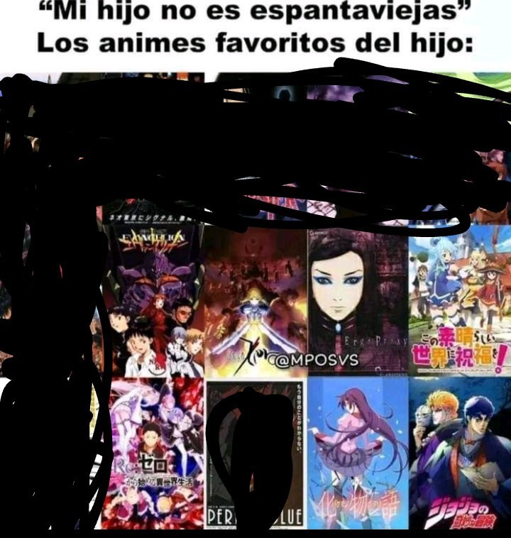 Putos animes de mierda - meme