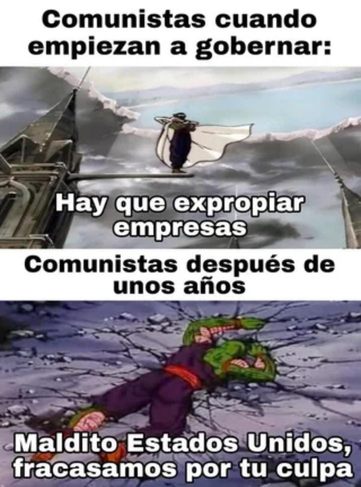 Malditos comunistas echandole la culpa a otros de sus errores - meme