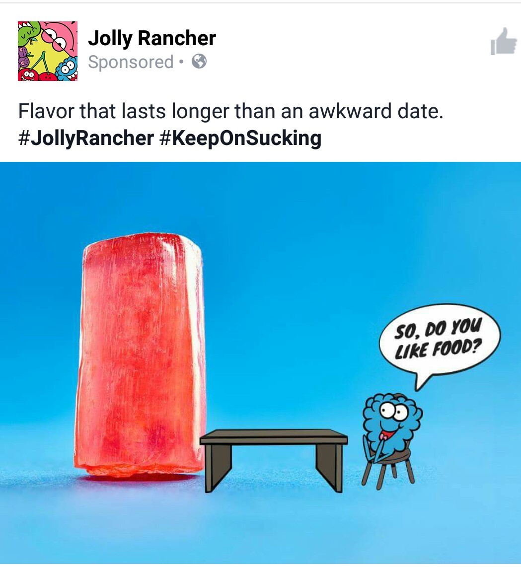 I wont think of jolly ranchers the same again - meme