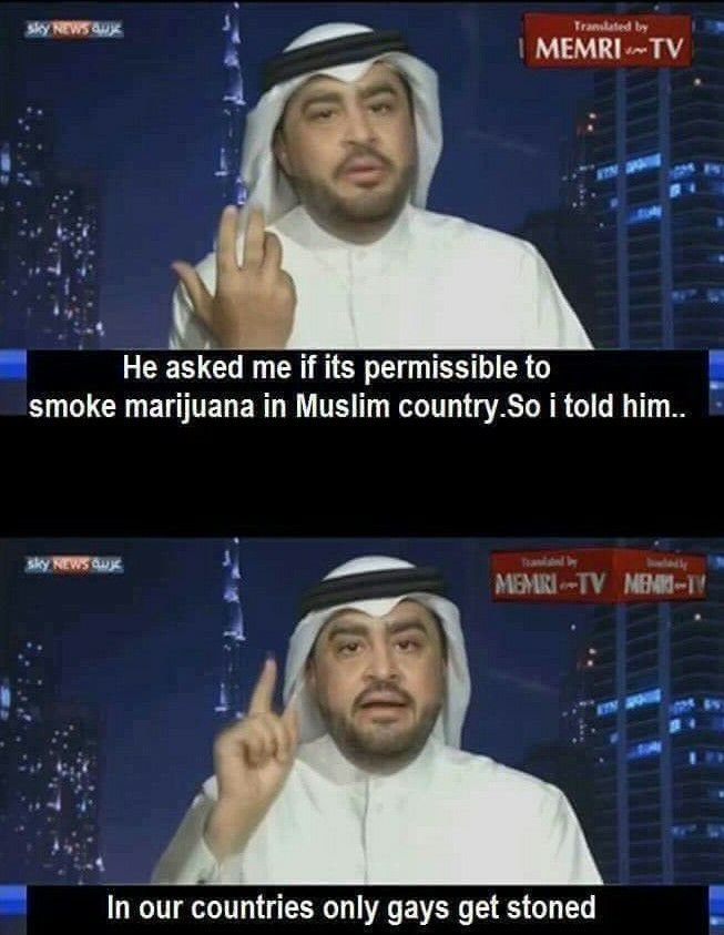 Muslims getting stoned - meme
