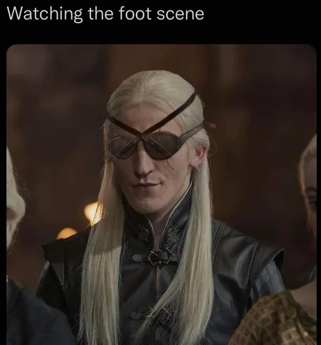 Watching the foot scene - meme