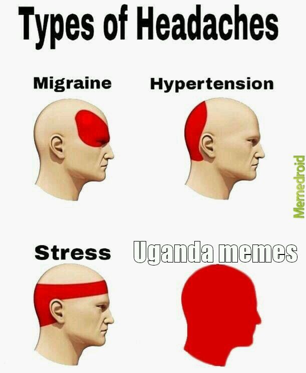 My headaches will kill me. - meme