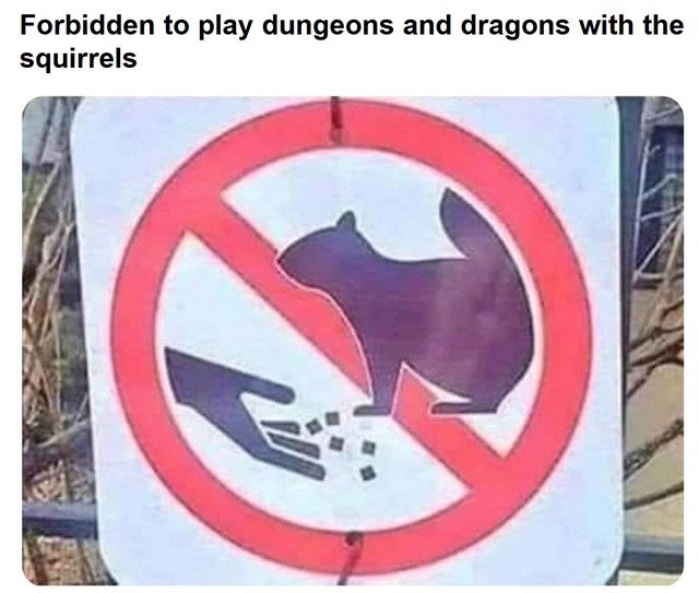 forbidden to play dnd meme