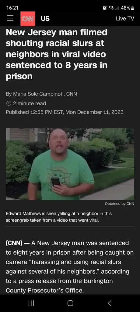 New Jersey man filmed shouting racial slurs at neighbors - meme