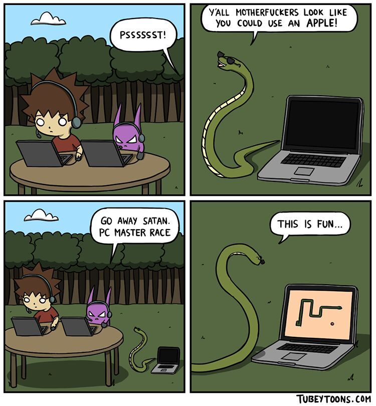 I didn't know that you can play snake on Mac - meme