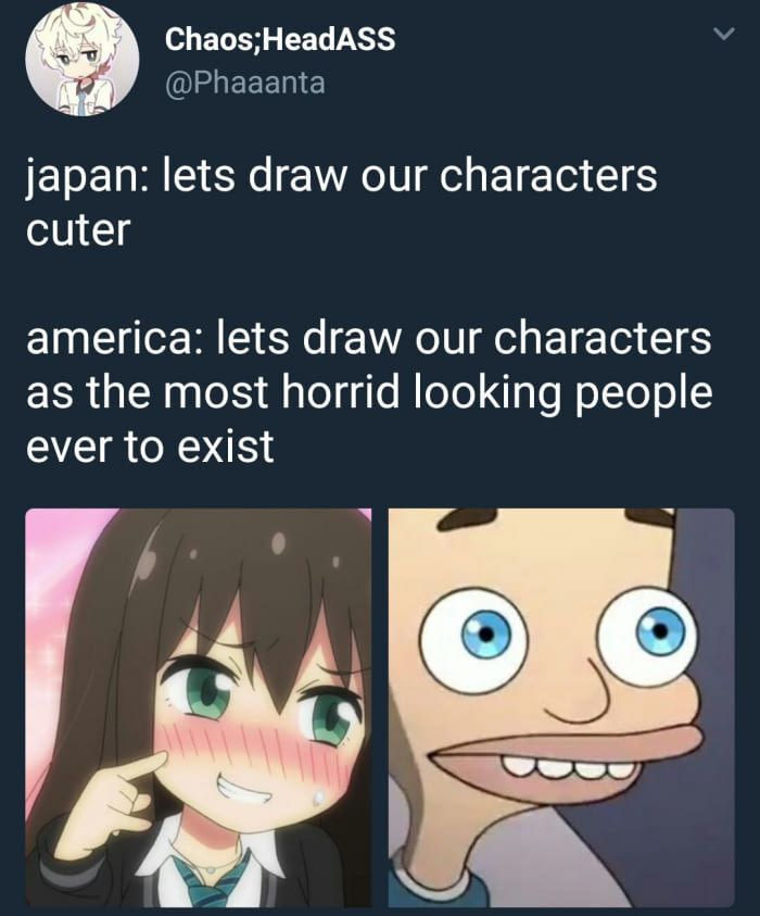 Y u need to make your characters so ugly america? - meme