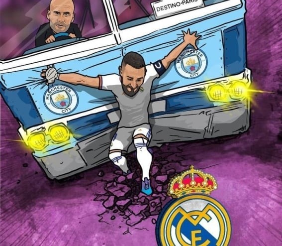 Buen meme del Real Madrid siendo salvado por benzema