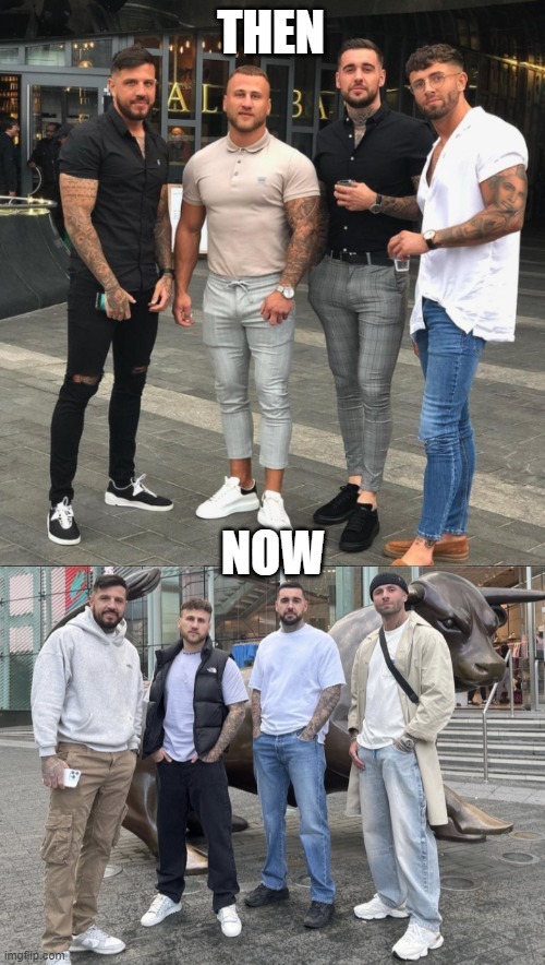 4 lads in jeans meme