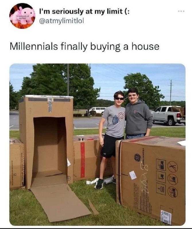 Millennials finally buying a house and it's breaking them - meme