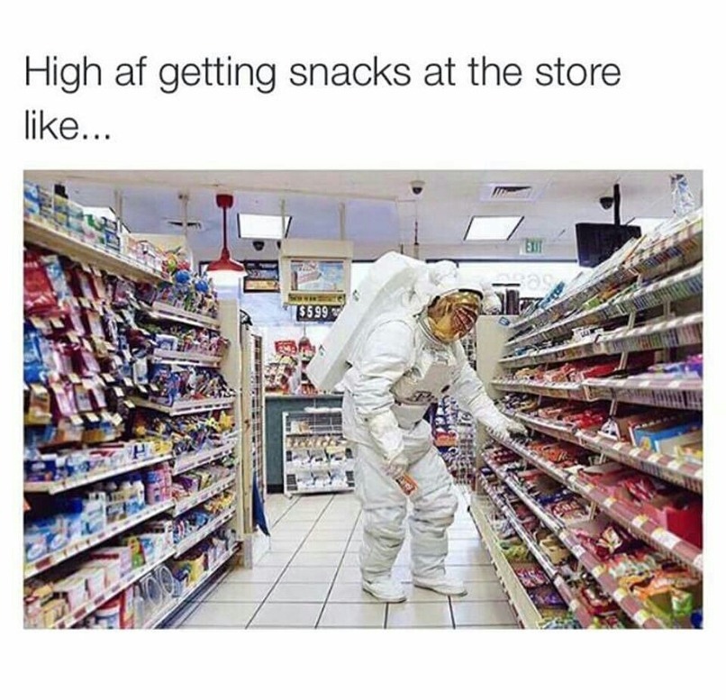 Need some space...and snacks - meme