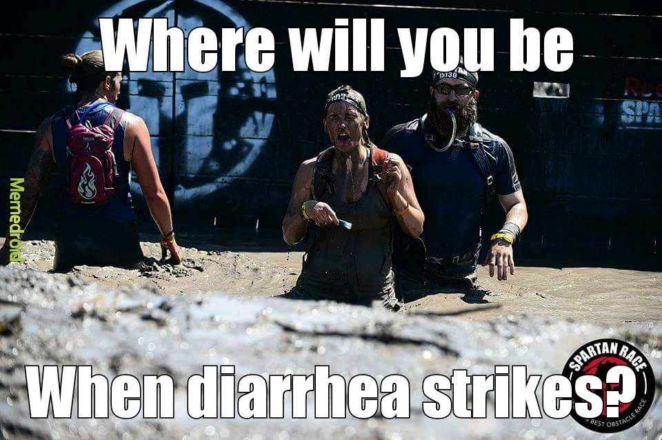 Me and my sister's Spartan race - meme