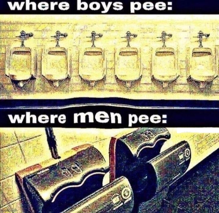 Real men use the hand dryers - meme