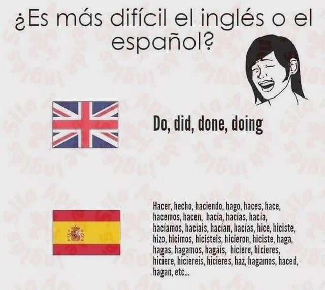 El español es bien dificil si quieres hablarlo bien - meme