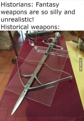 Looks like a weapon from the fate series - meme