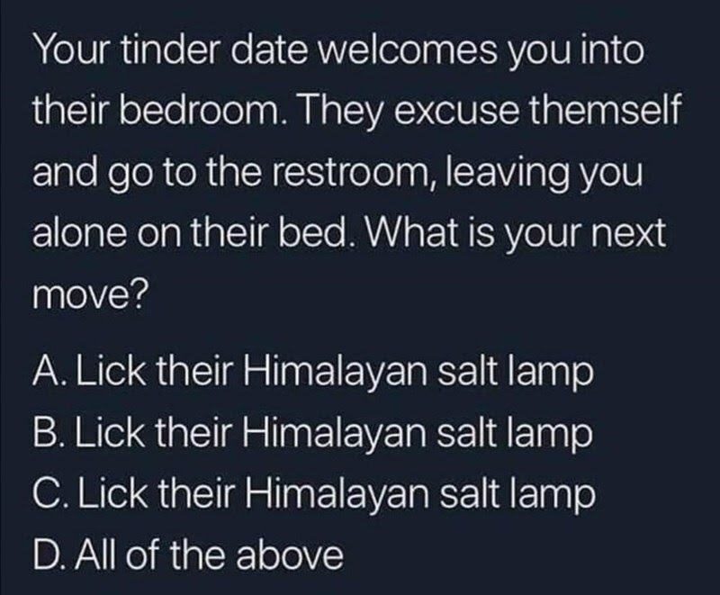 Why you Simpin over her salt lamps? - meme