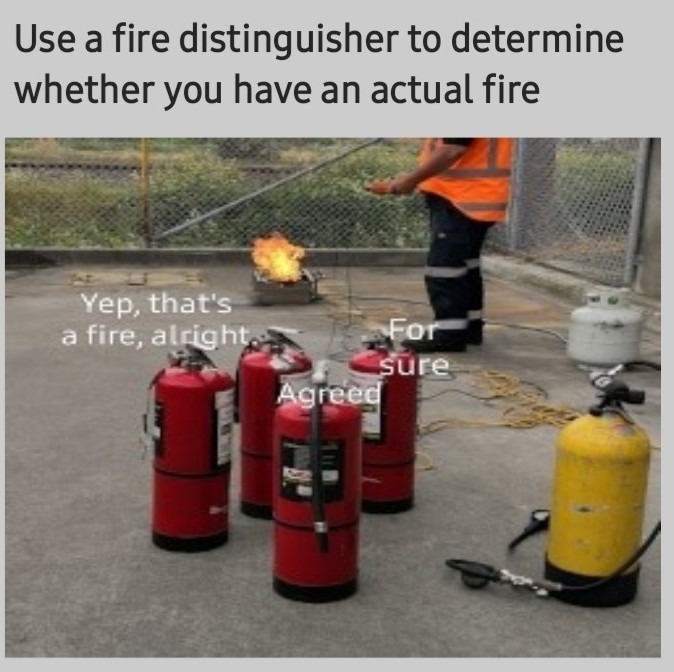 Basic fire safety - meme