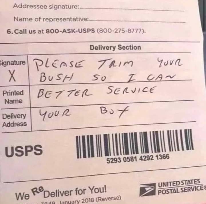 USPS dropping knowledge. - meme