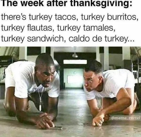 Week after Thanksgiving meme
