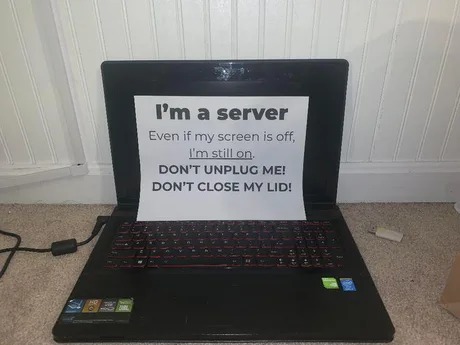 I'm a server - meme