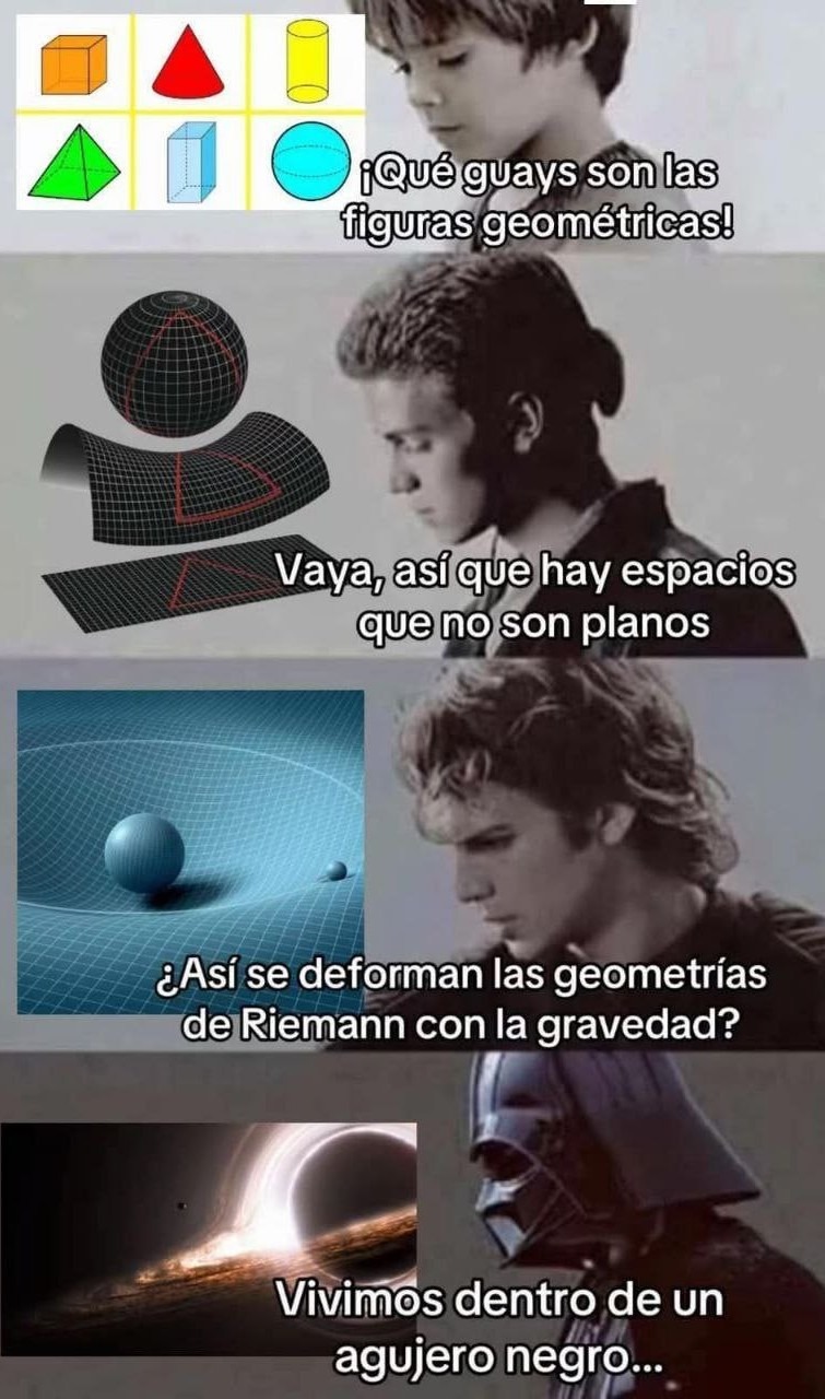 Así empieza el vicio por la geometría y terminas en física cuántica - meme