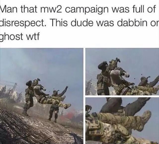 so this is where the Ghost Meme comes from 🤣  Call of Duty Modern Warfare  2 Campaign 