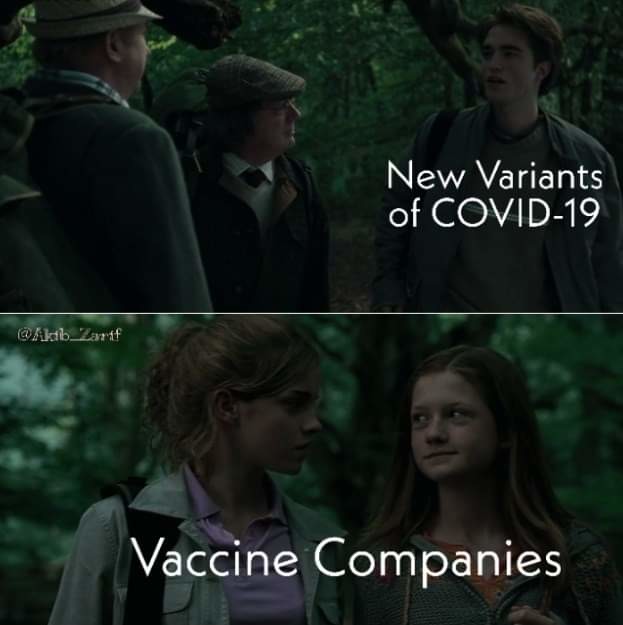 Vaccine companies be like - meme