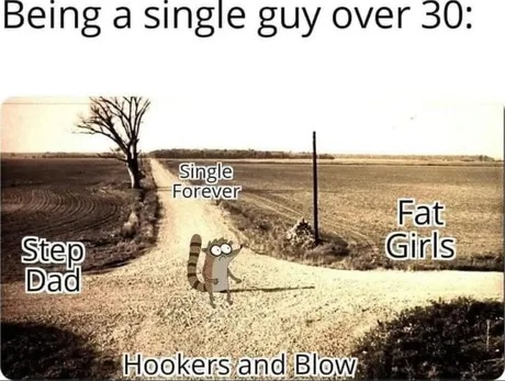 Being a single guy over 30, damn I'm getting close - meme