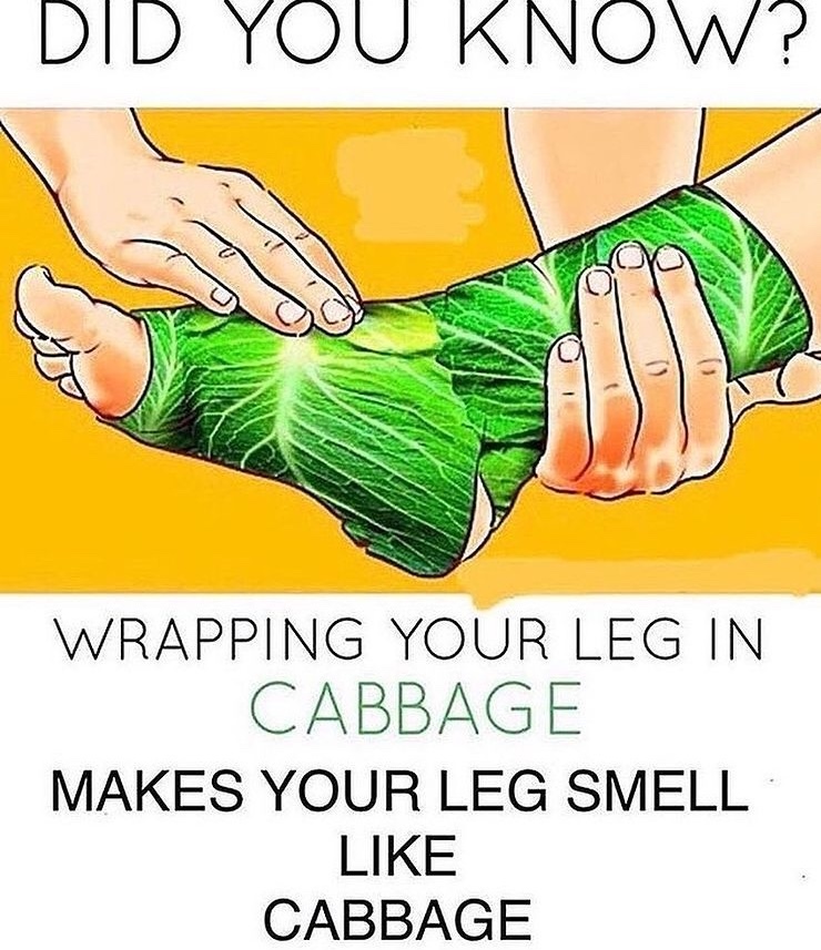 leg smell like cabbage - meme