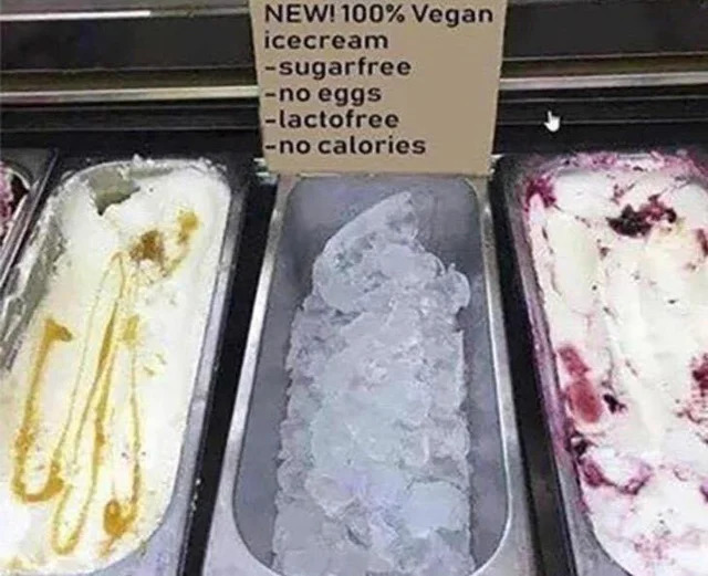 Vegan ice cream - meme