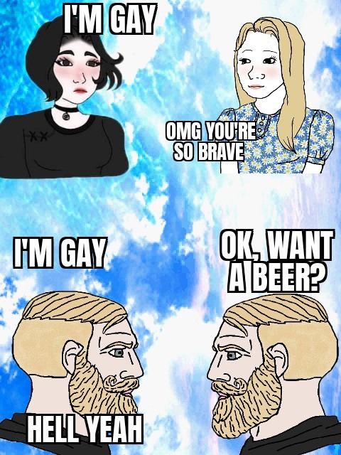 Couldn't give flying fuck if you're gay or bisexual. - meme