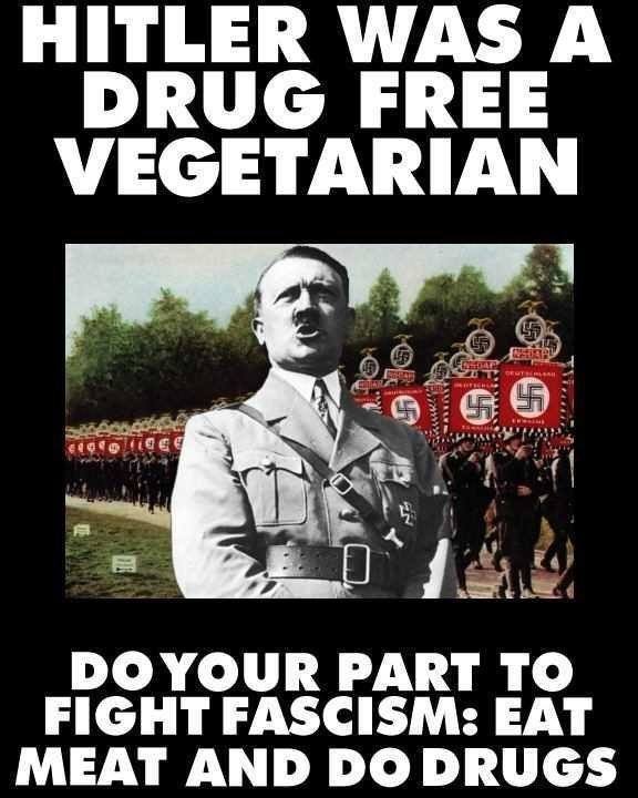 Fuckin nazi ass vegans - meme