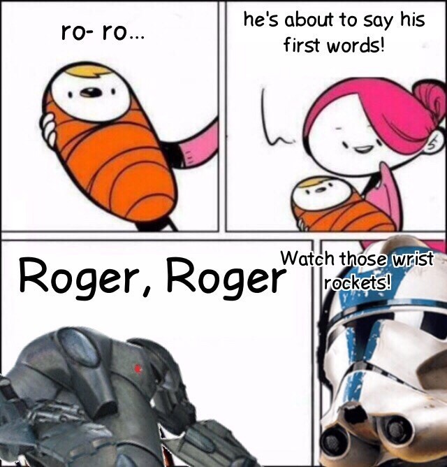 Roger roger *dies* - meme