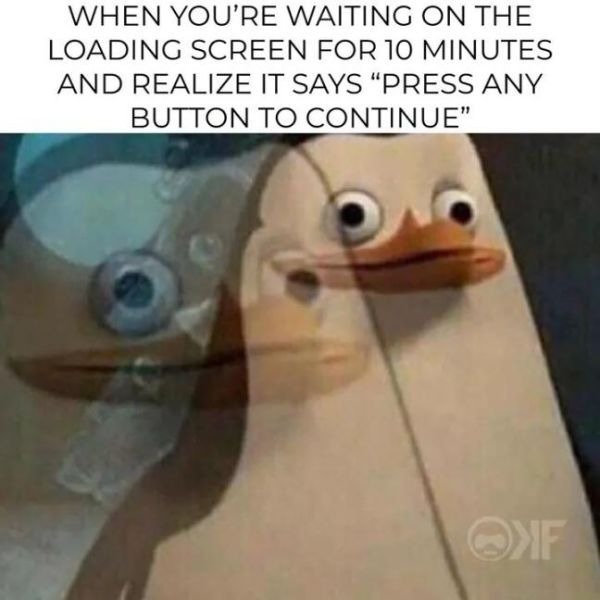 Press any button to continue - meme