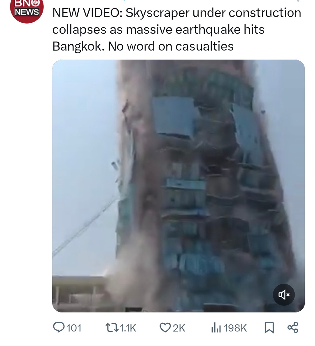 Skyscraper collapsed mid-quake and it’s all caught on camera - meme