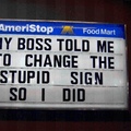 stupid sign