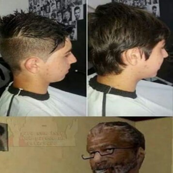 se você reconhece esse barbeiro, parabéns, você teve infância - meme
