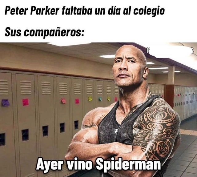 Peter Parker falta un día al colegio - meme