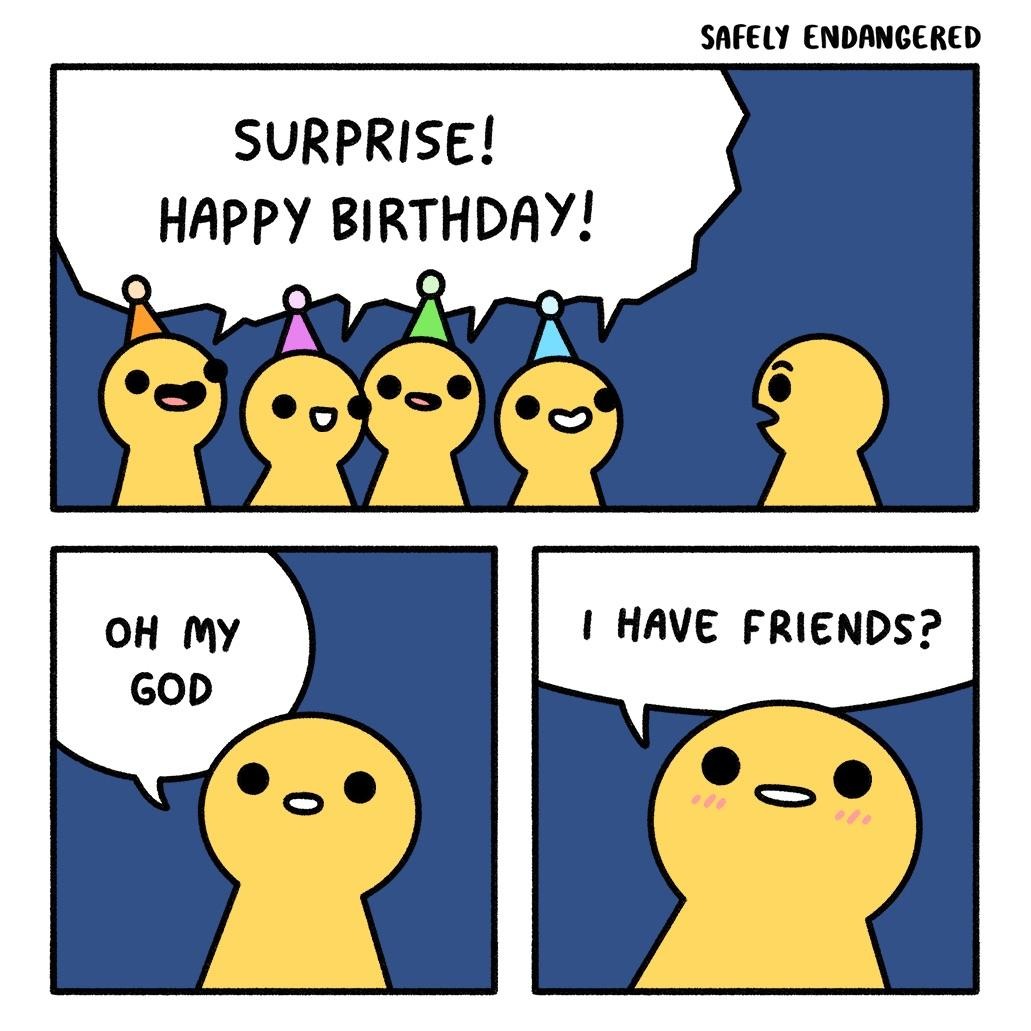 Suprise happy birthday! - meme