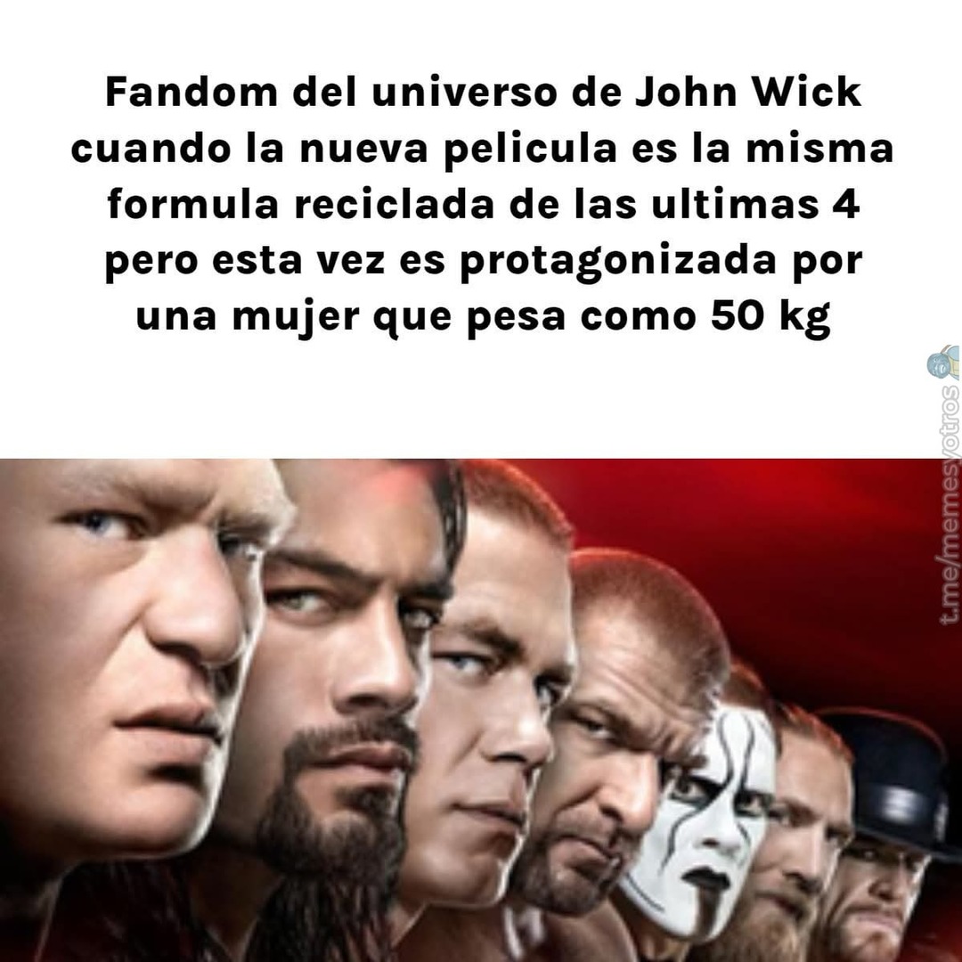 Fanboys de John Wick llorando por una prota que no pesa lo mismo que un rottweiler - meme
