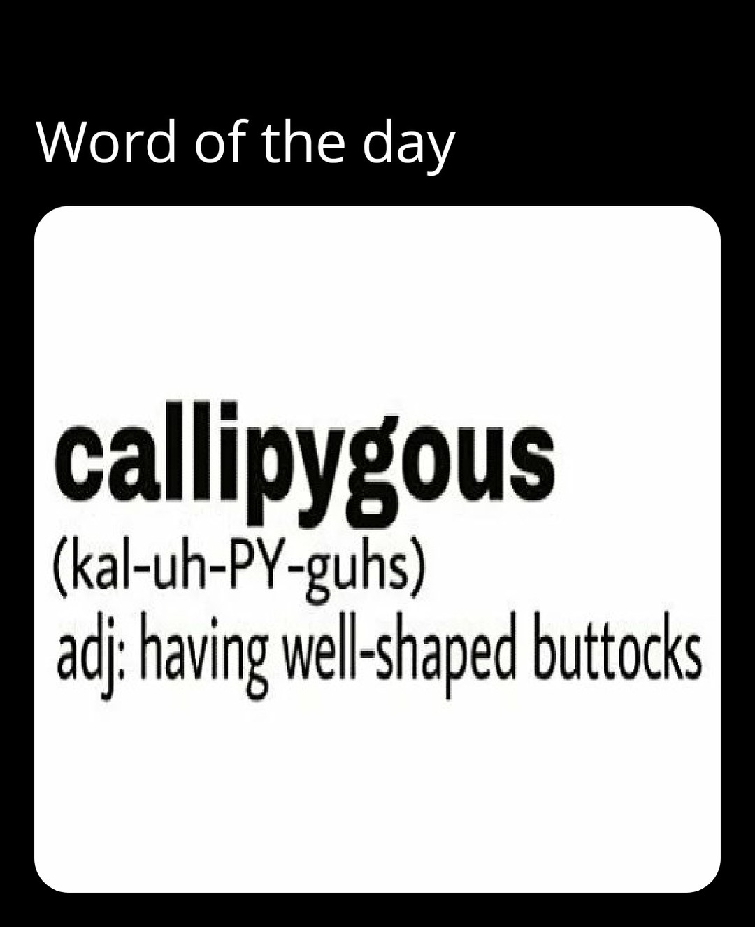 Callipygous Meaning 