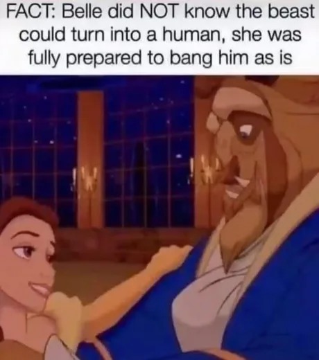 Beauty and the Beast fact - meme