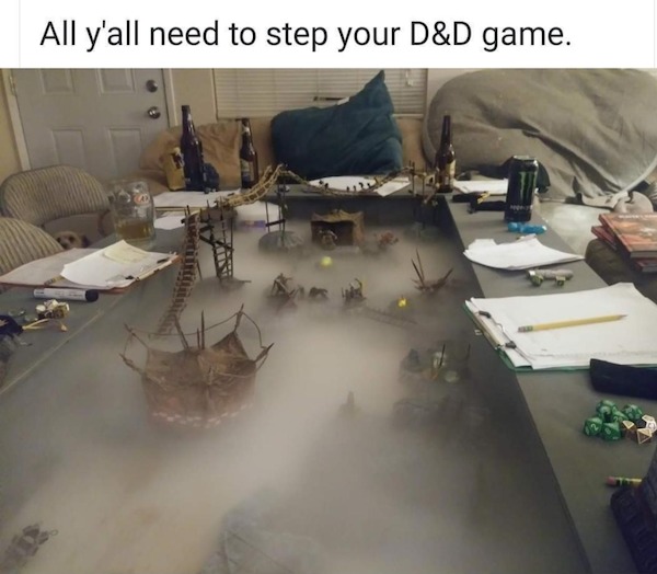 D & D level 9000 - meme