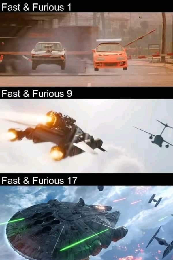Evolution of Fast & Furious Movies - meme