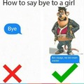 How to say by to a girl